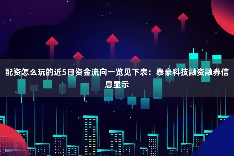 配资怎么玩的近5日资金流向一览见下表：泰豪科技融资融券信息显示