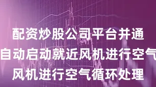 配资炒股公司平台并通过继电器自动启动就近风机进行空气循环处理
